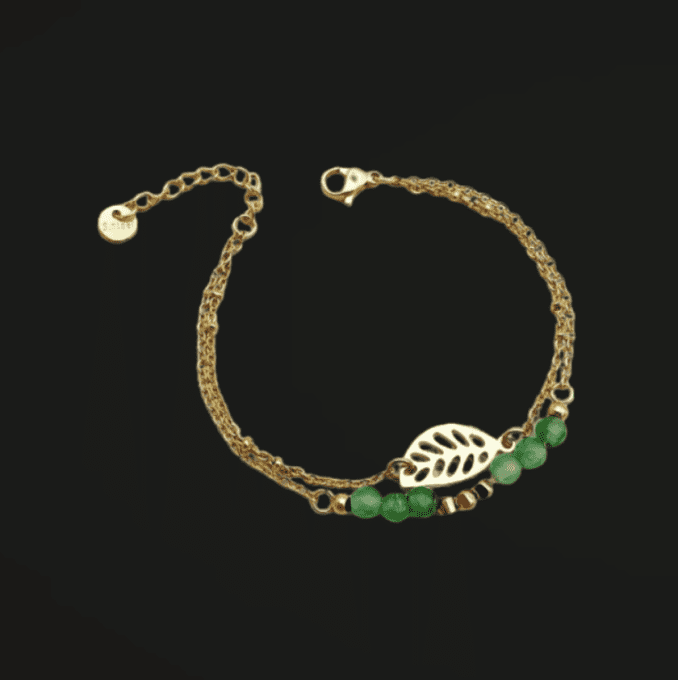 Bracelet feuille - Vert