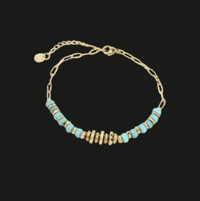 Bracelet disques - Turquoise