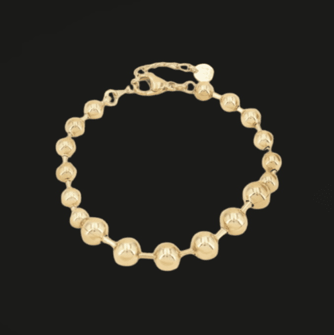 Bracelet billes - Doré