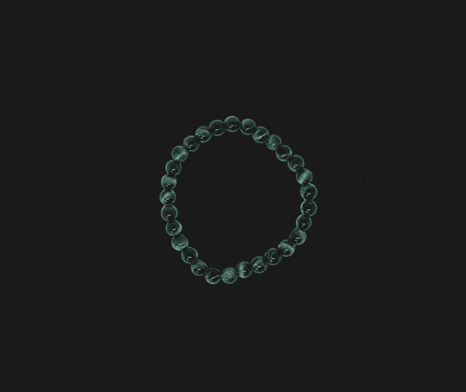 Bracelet - Oeil de tigre vert teinté 