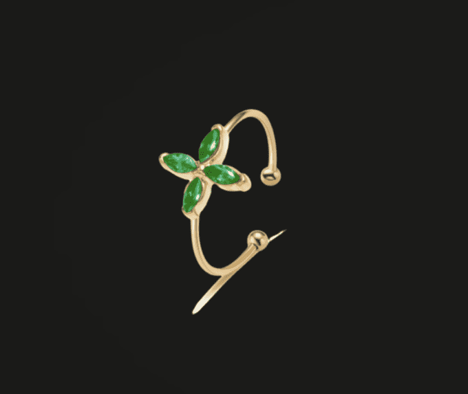 Bague trèfle - Vert