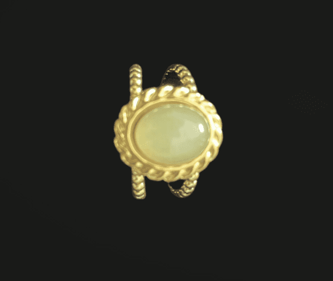 Bague cabochon - Kaki